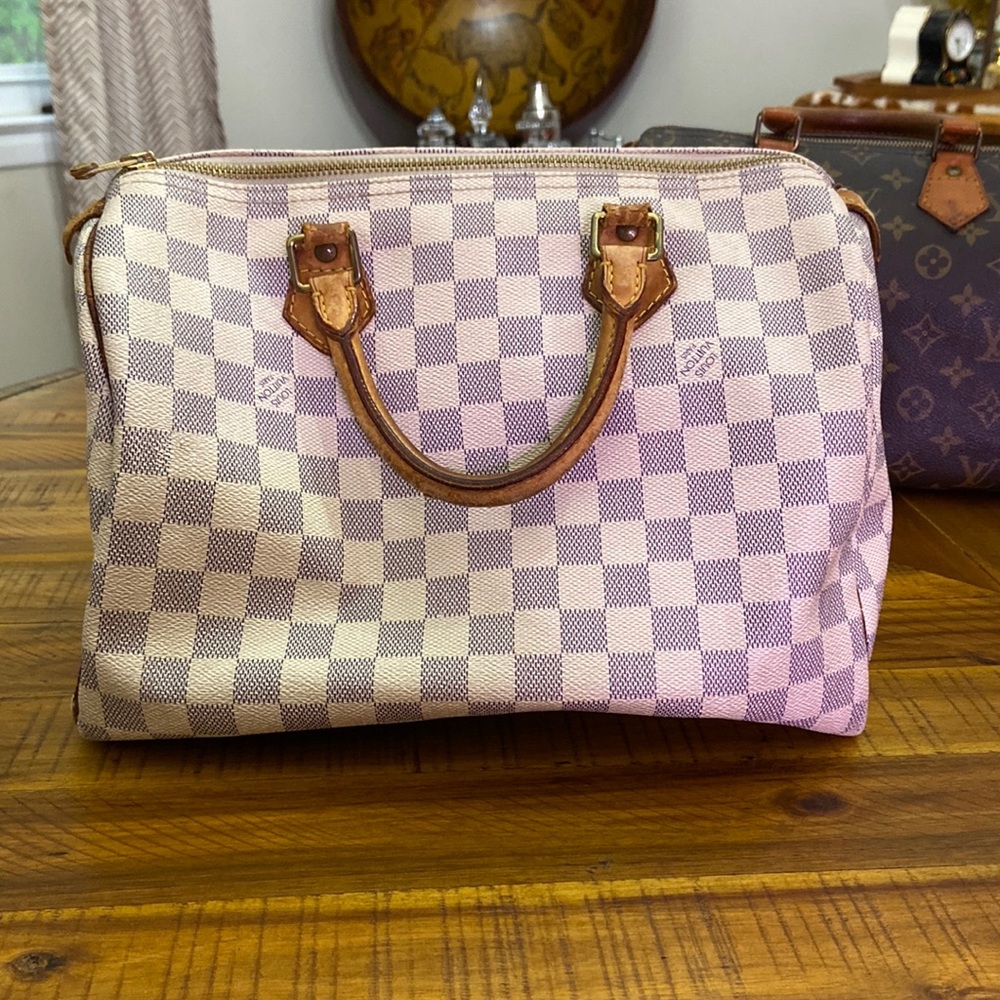 Authentic Louis Vuitton Damier Azur Speedy 30 Needs Repair